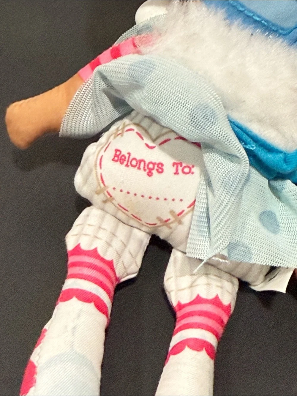 Lalaloopsy Doll Blue Hair Mittens Fluff N Stuff cloth Button Eyes